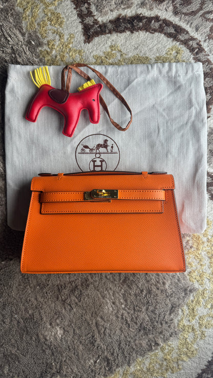 Hermès Kelly 20 Orange Mini Bag – Epsom Leather Gold HW
