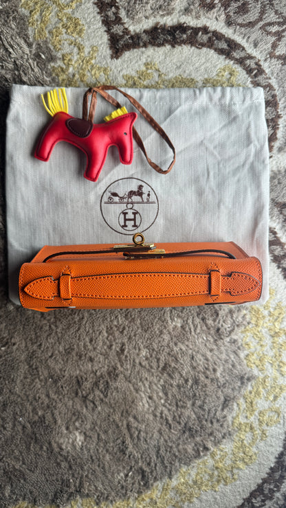 Hermès Kelly 20 Orange Mini Bag – Epsom Leather Gold HW