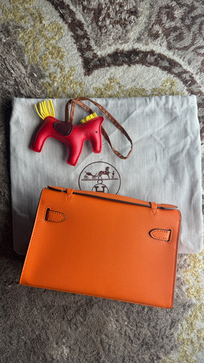 Hermès Kelly 20 Orange Mini Bag – Epsom Leather Gold HW