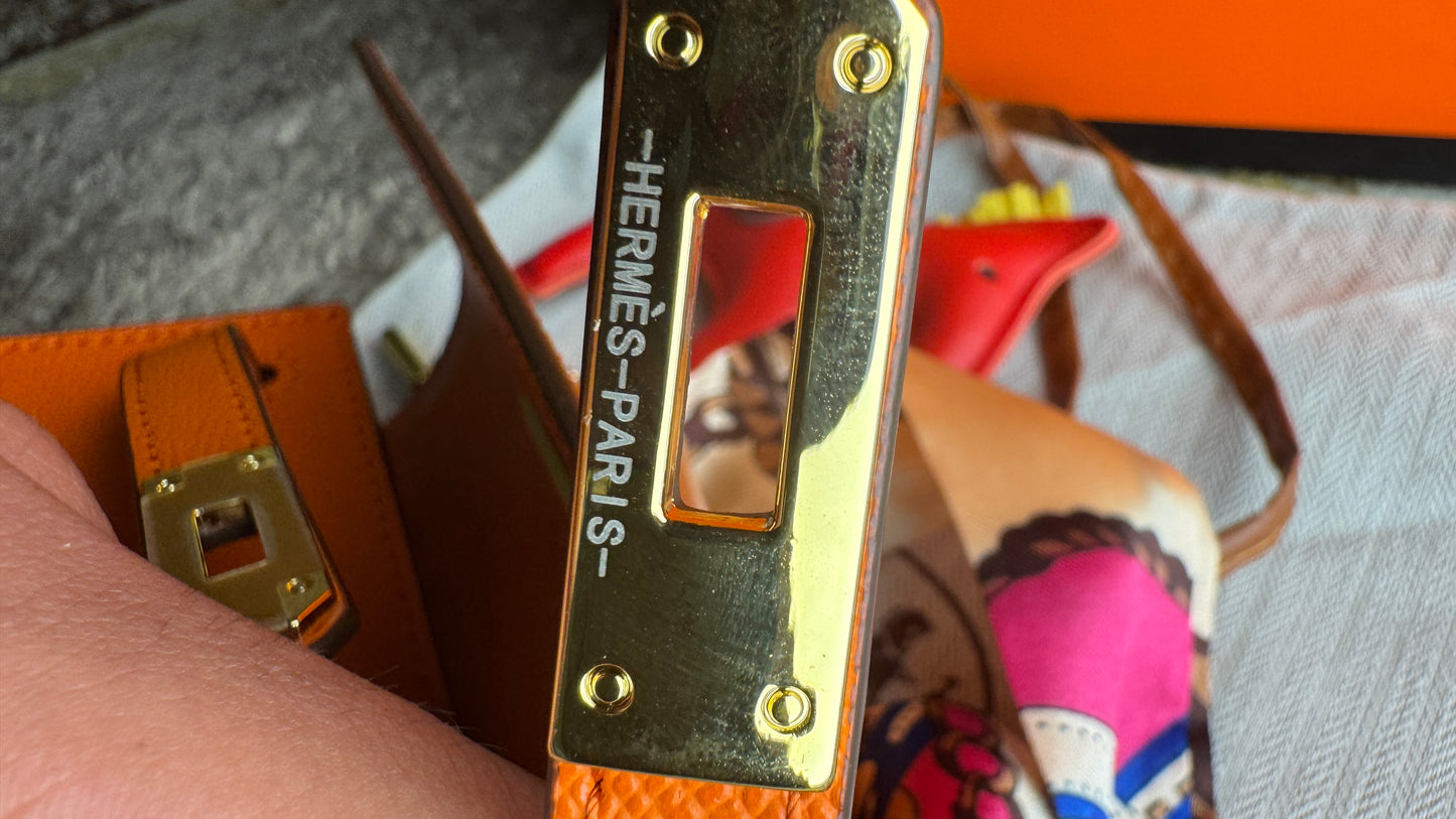 Hermès Kelly 20 Orange Mini Bag – Epsom Leather Gold HW