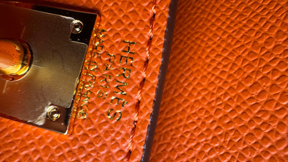 Hermès Kelly 20 Orange Mini Bag – Epsom Leather Gold HW